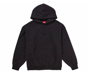 Supreme Satin Applique Hoodie FW24 Schwarz